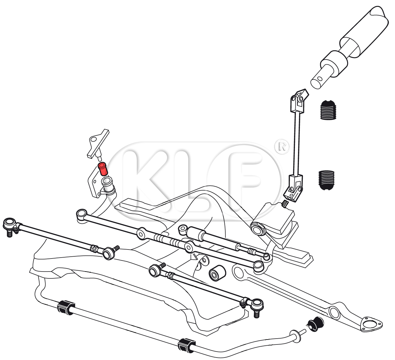 Bushing for Idler Arm, 1302 only, year 8/70-7/71