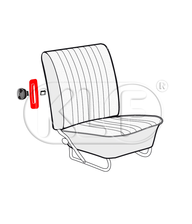 Cover for Backrest Knob, year 12/66-7/72