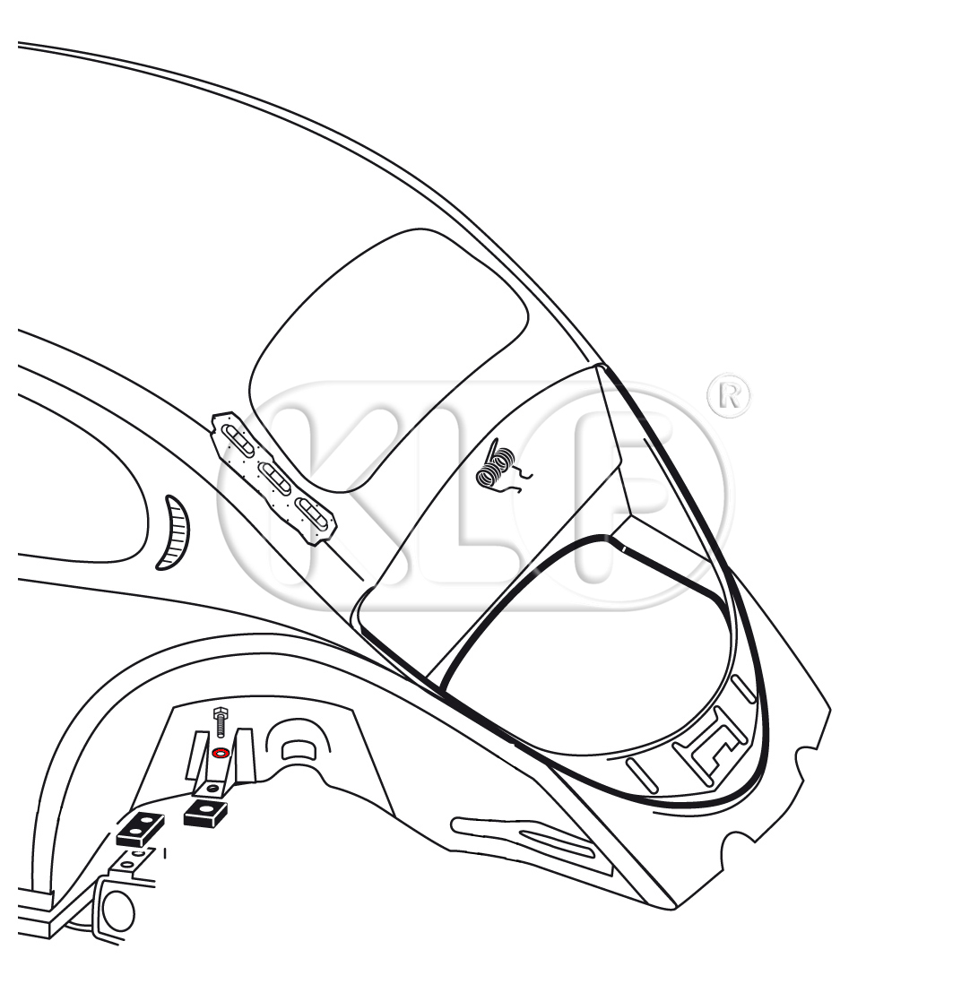 Washer for Bolt at Central Chassis Support and rear Wheelhouse, 10,5 x 30