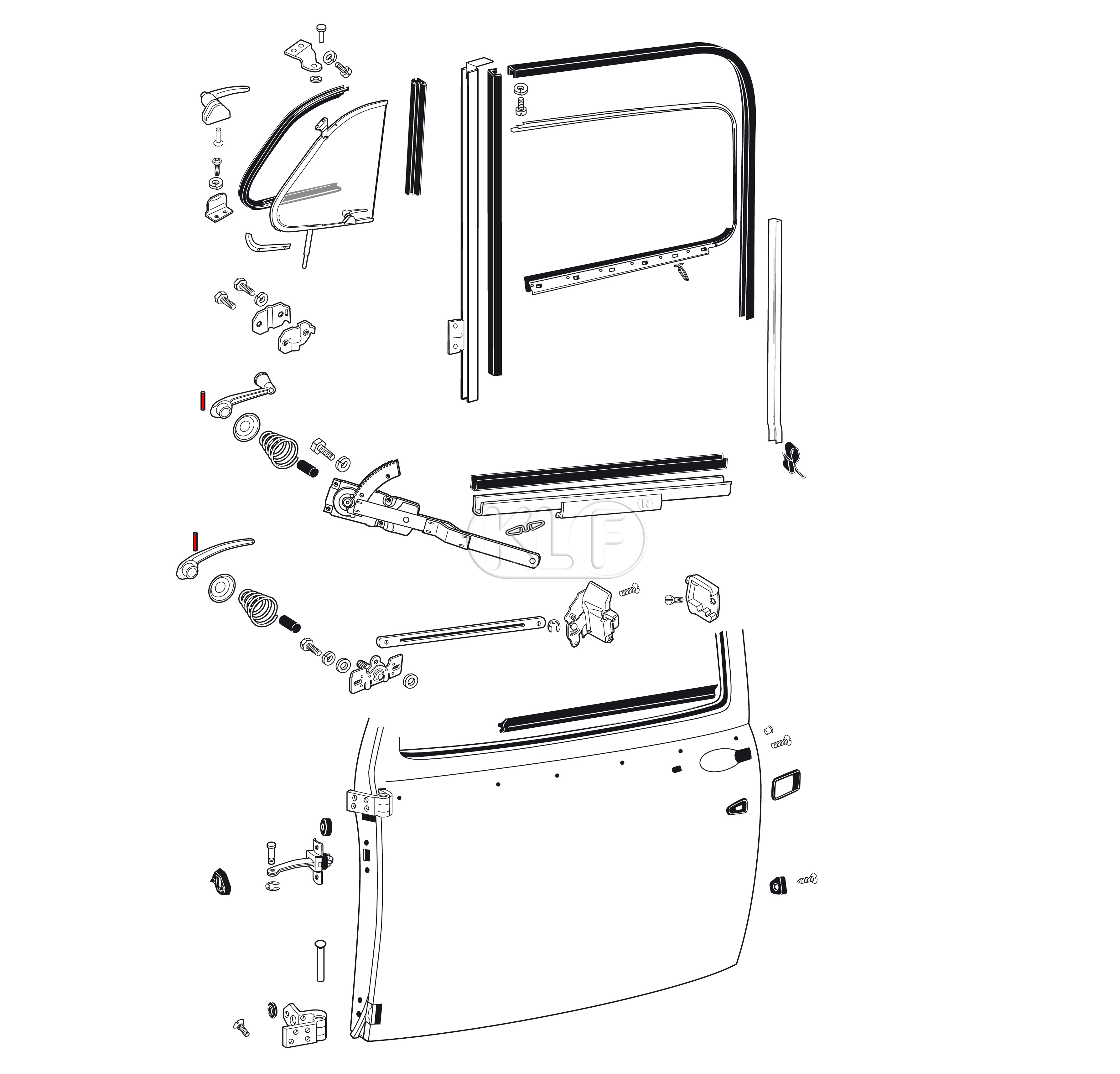 Door Handle Dowel Pin, year thru 7/67