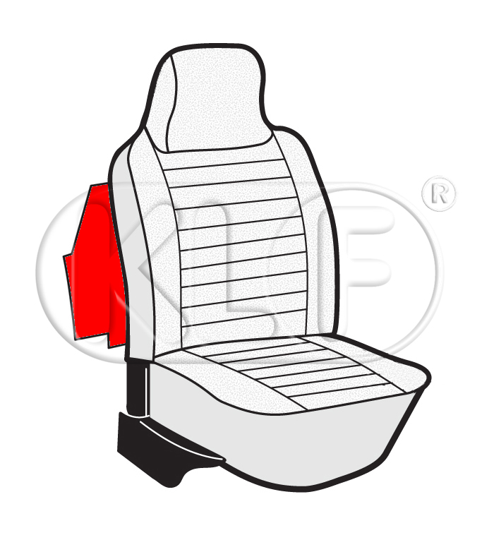Schutzplatten für Sitzlehne, Paar, Bj. 08/72 - 07/76