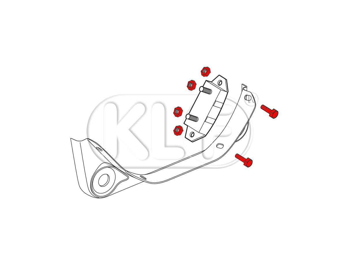 Mounting kit rear transmission mount, year 10/52 - 07/72