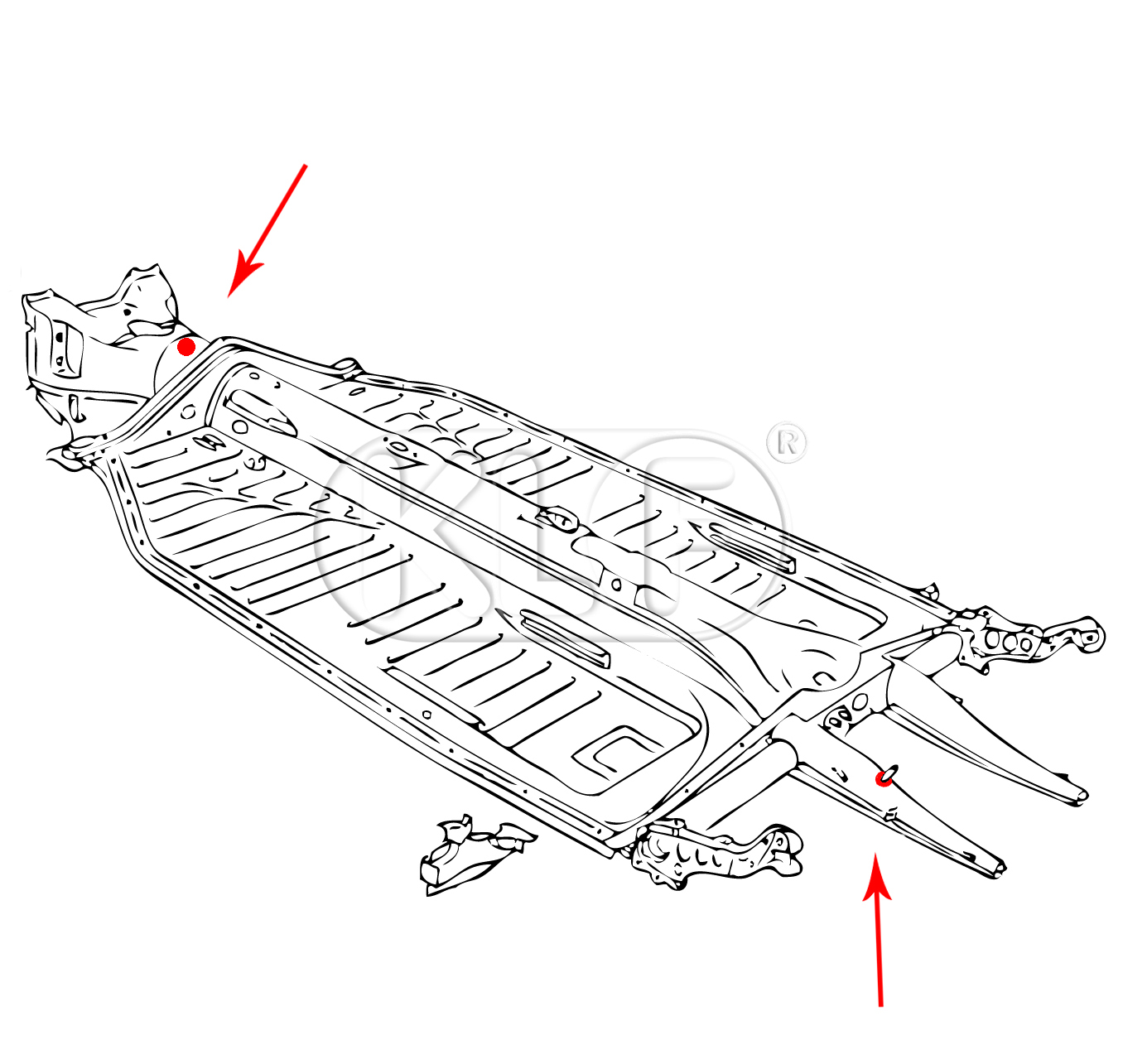 Grommet for fuel line to chassis, round