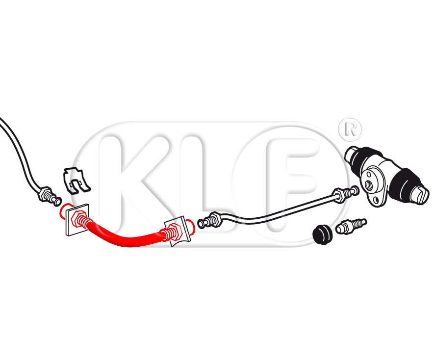 Brake Hose rear, IRS axle