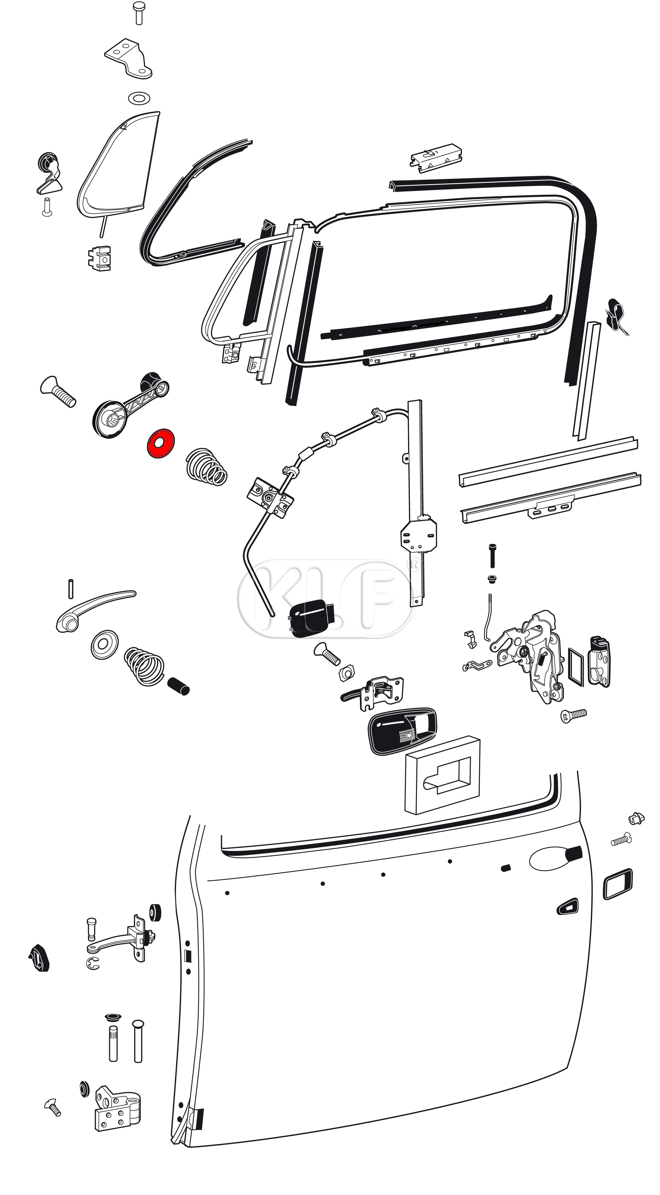 Plastic Washer for Window Handle, year 8/67 on