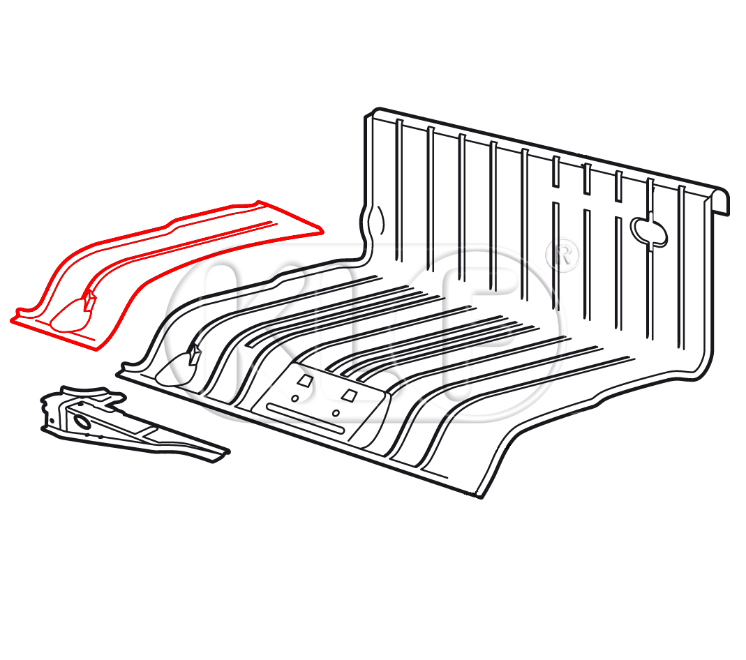 Rear Luggage Panel Repair Section, right