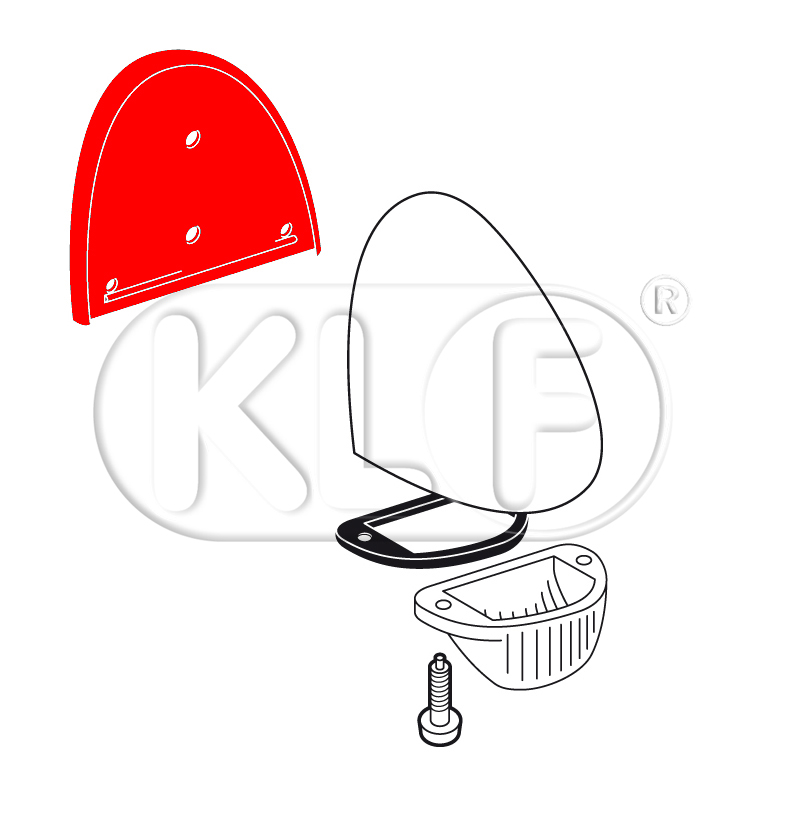 Licence Light Housing Seal, year 8/57-7/63