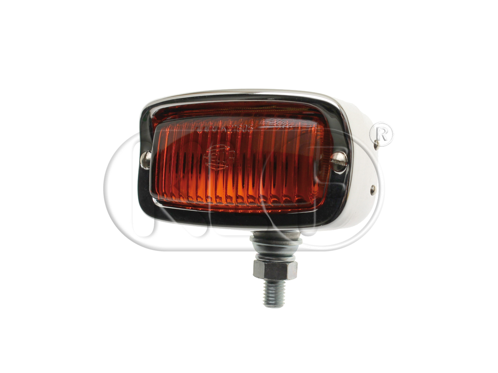 Turn Signal Light, Hella, chrome, square shape