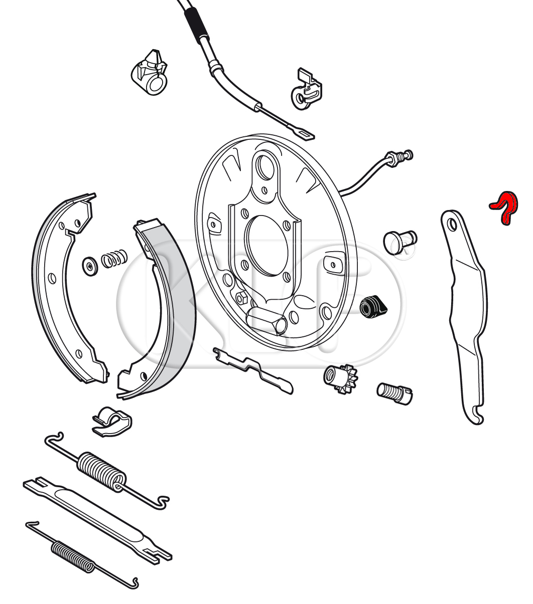 Clamp for handbrake lever