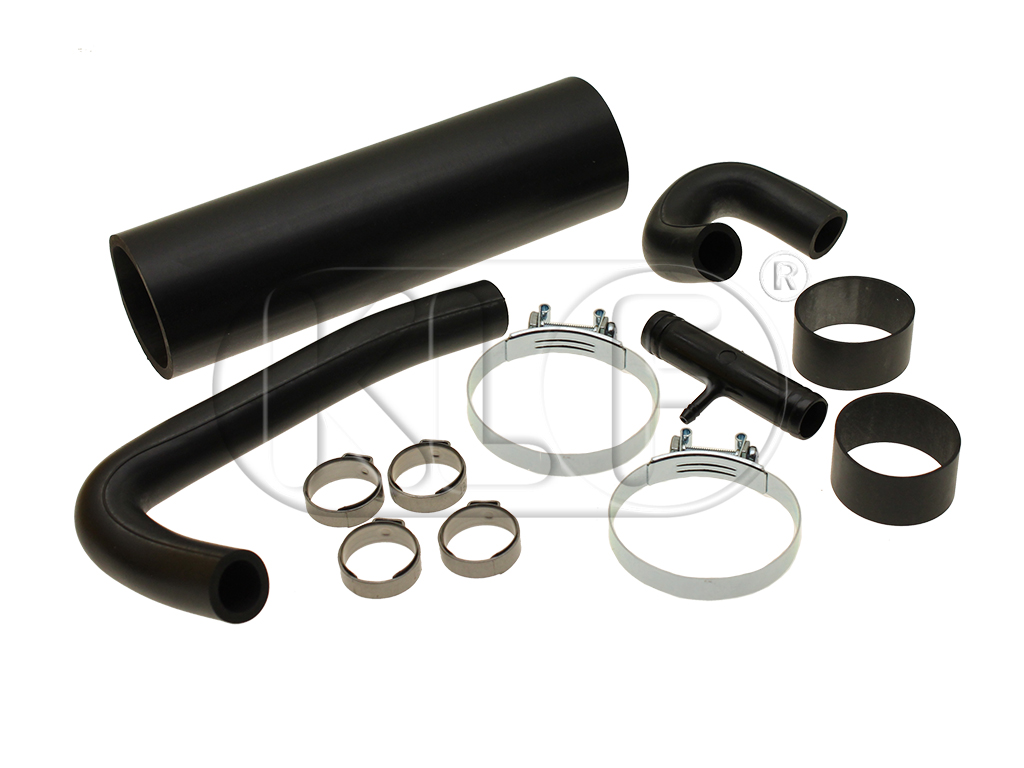 Fuel tank rubber hose and clamp kit, year 08/72 on (only 1303)