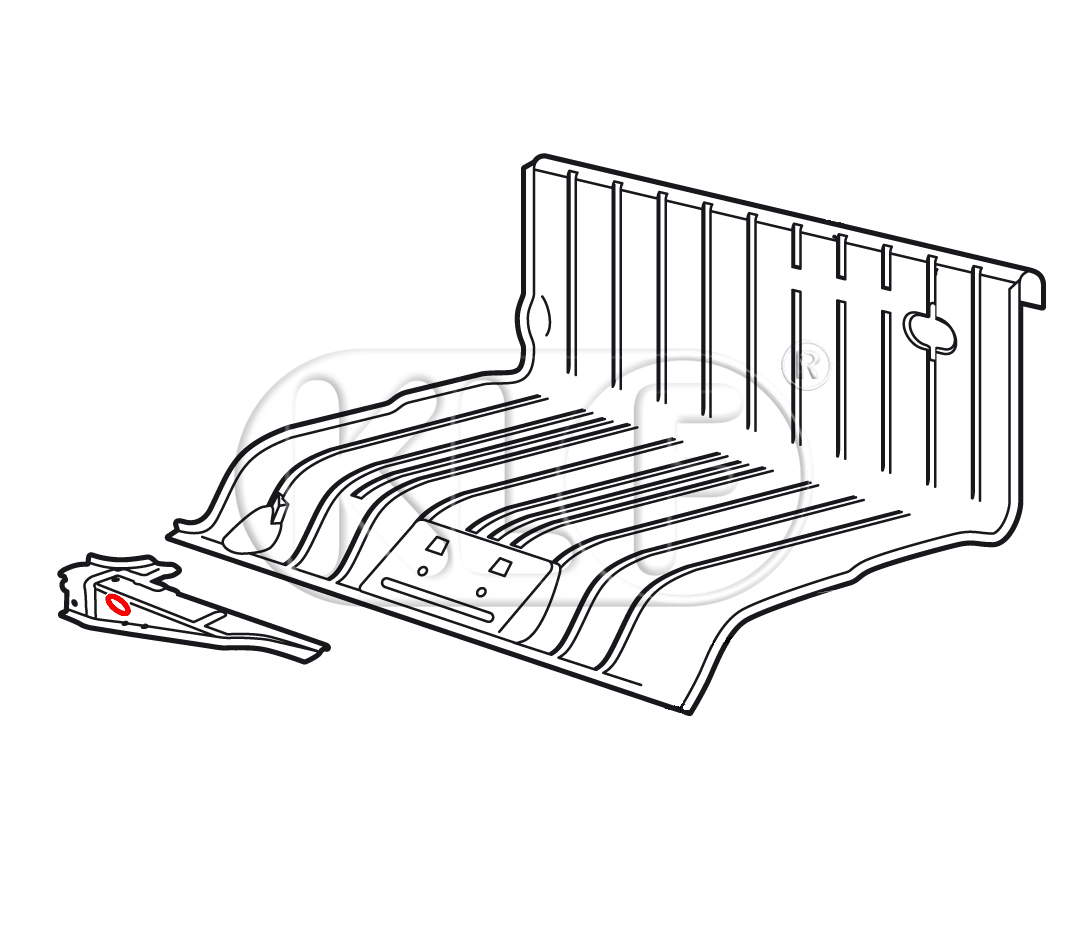 Gasket for Heater Tube, fits left and right, year 8/68 on