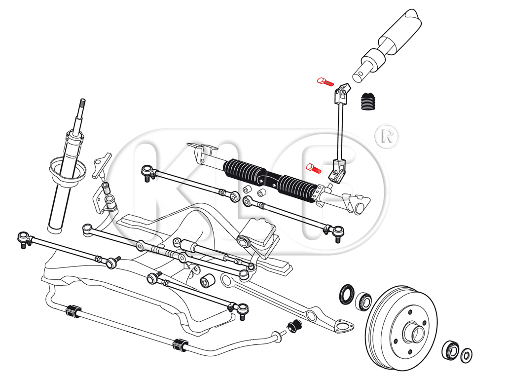 Bolt and Nut for Strut/Spindel and Steering Shaft U-Joint