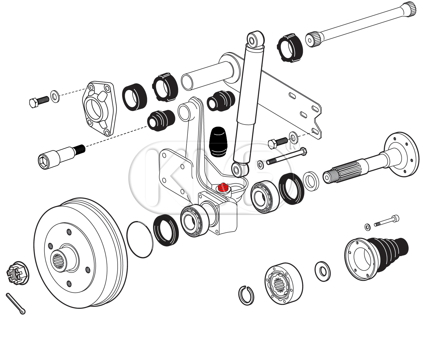 Repair Bolt for Rear Suspension Travel Stop