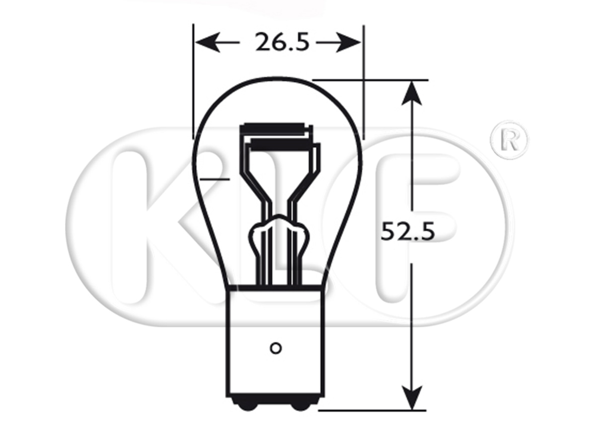 Glühbirne, Bremslicht/Schlusslicht, 12 Volt 21/5 W