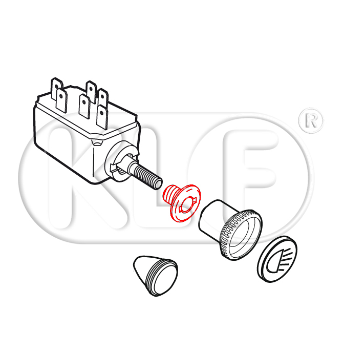 Escutcheon Switch Mount, 14 mm thread, year 8/67 on