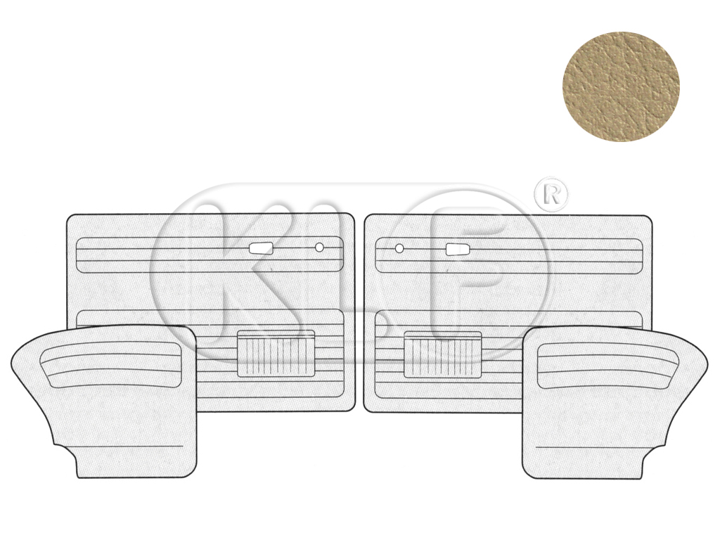 Door Panels, sedan year 8/66-12/77 saddle