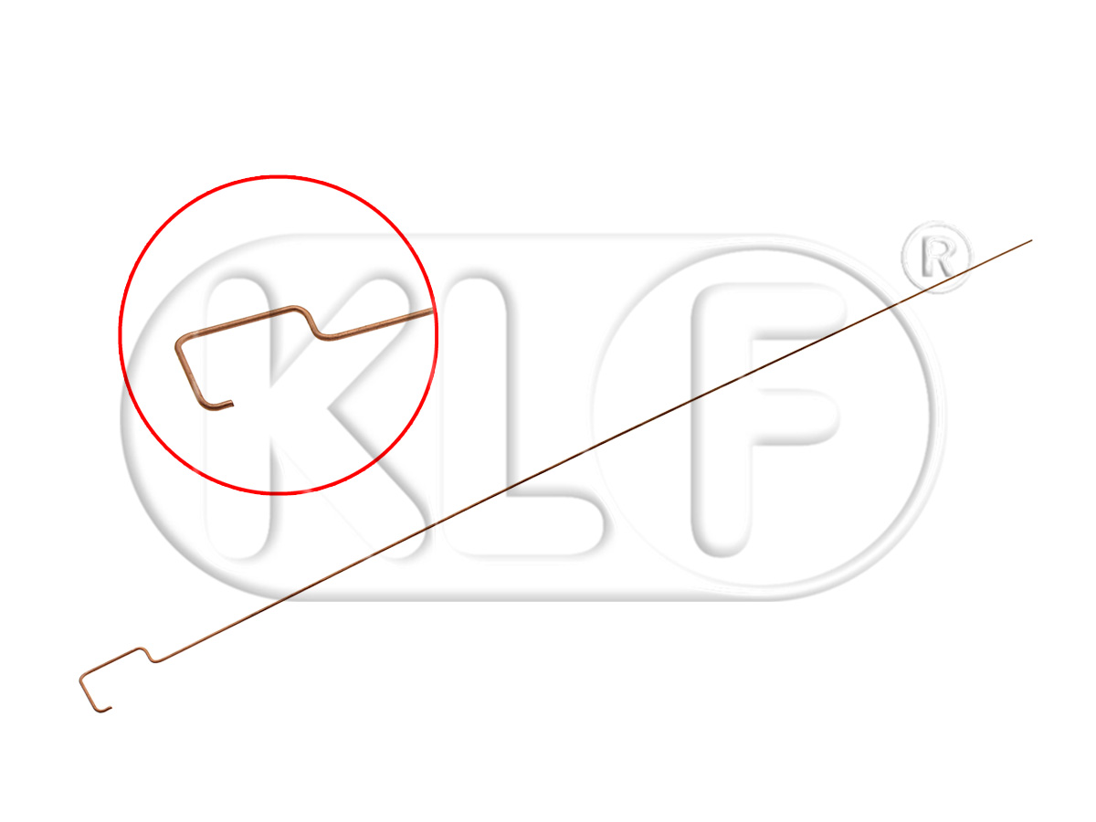Pull rod for heater flap, rear, fits left and right , year 08/64 on