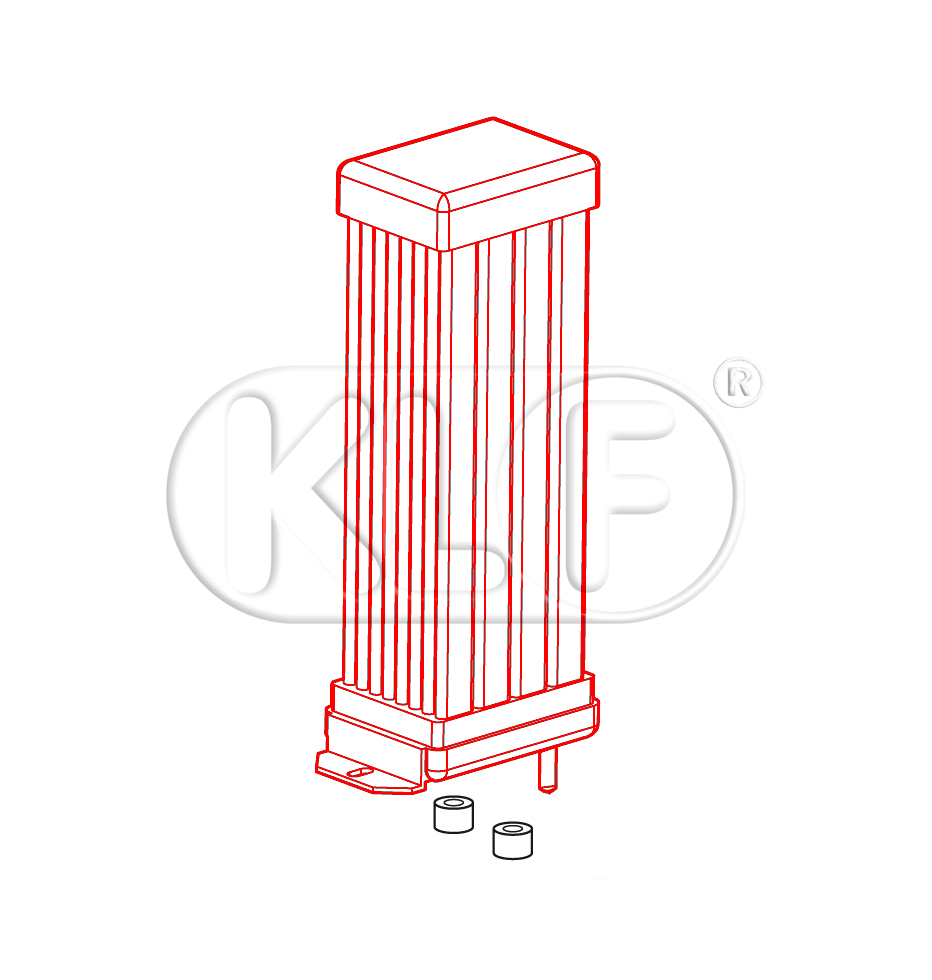 Oil Cooler for Single Port Engine, year 08/70 on