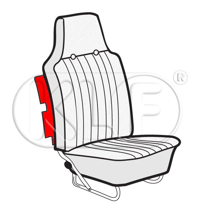 Schutzplatten für Sitzlehne, Paar, Bj. 08/64 - 07/72