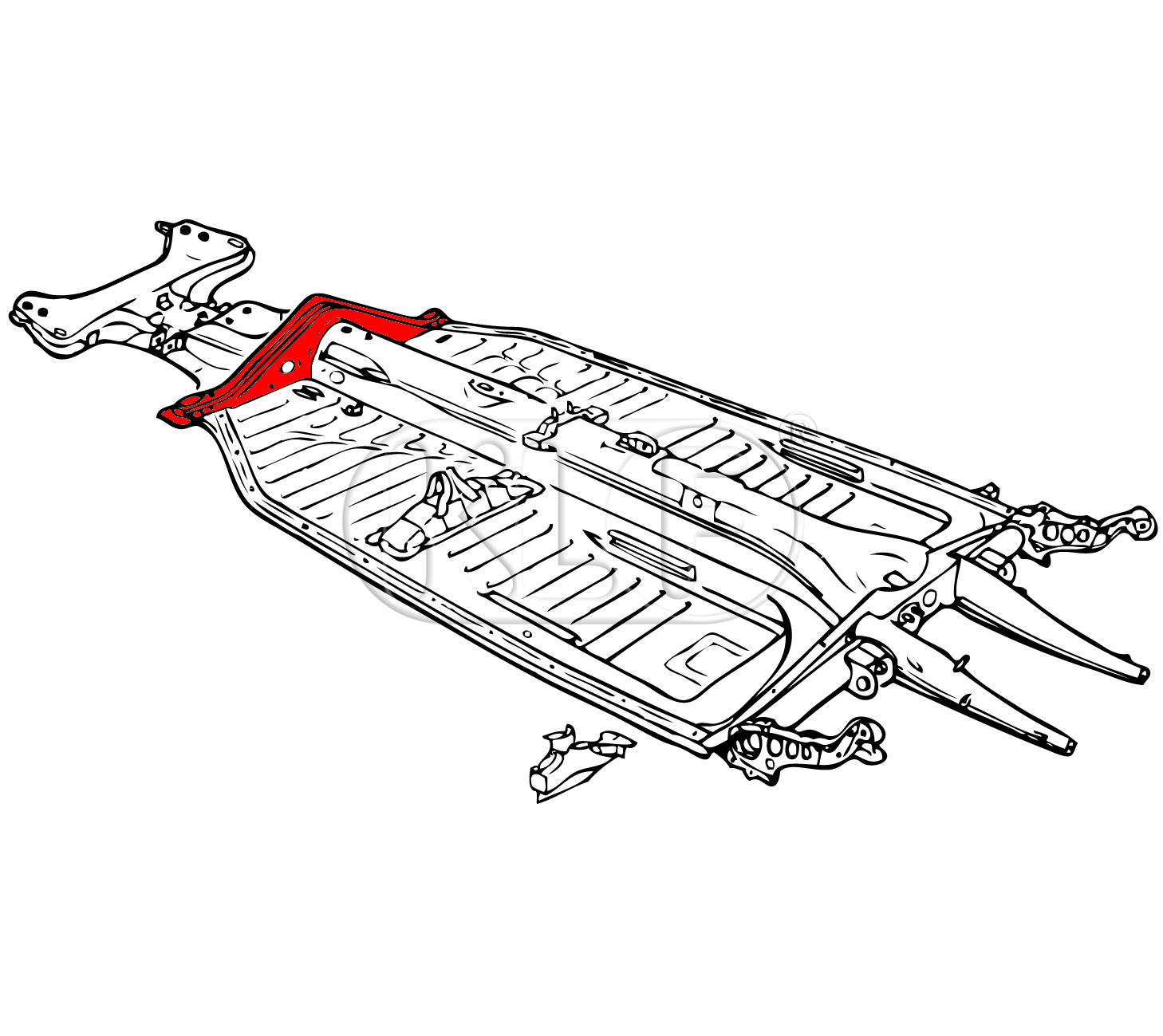 Central Chassis Support, 1302/1303 only