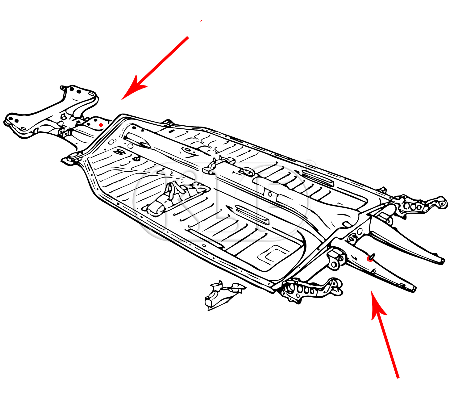 Grommet for fuel line to chassis, round