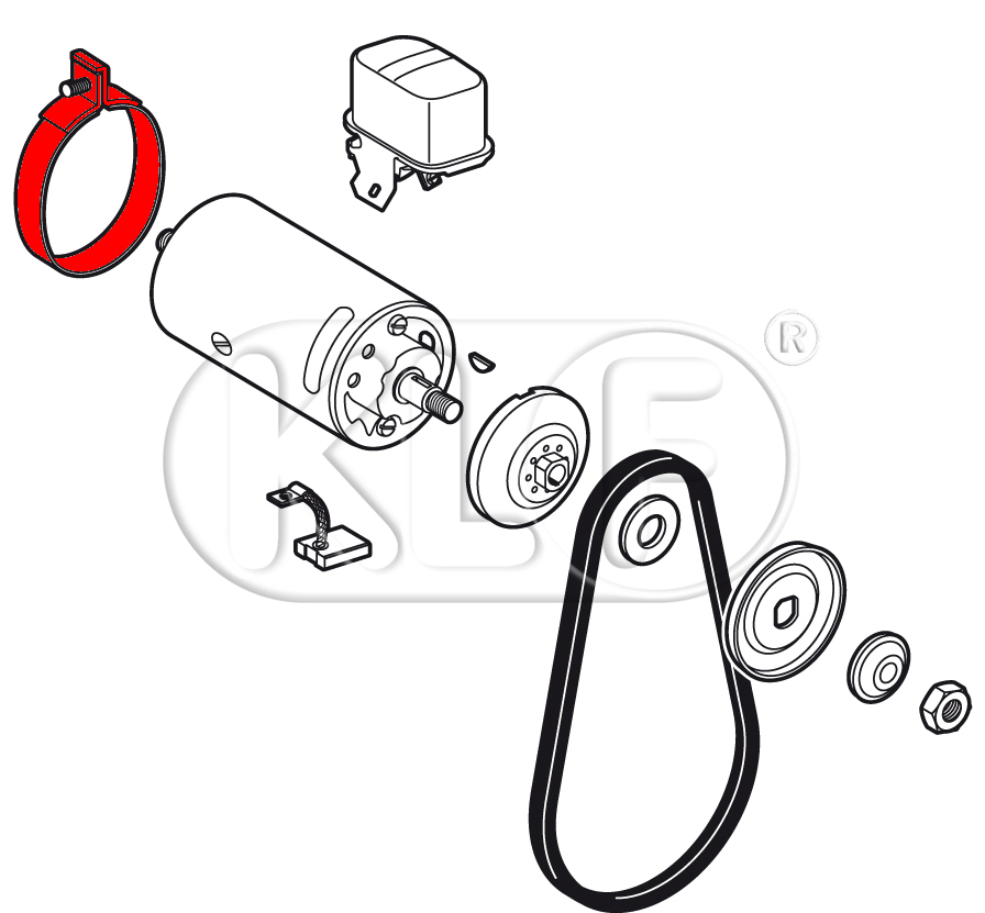 Spannband für Lichtmaschine, 12 Volt