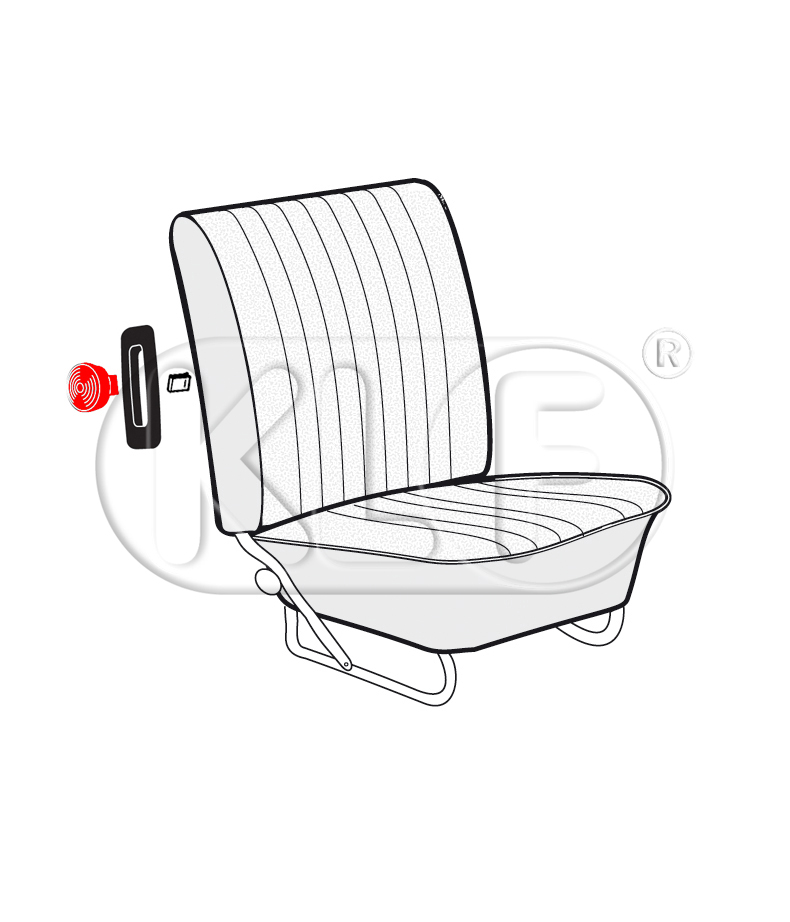 Knopf für Sitzlehne, Bj. 12/66 - 07/72