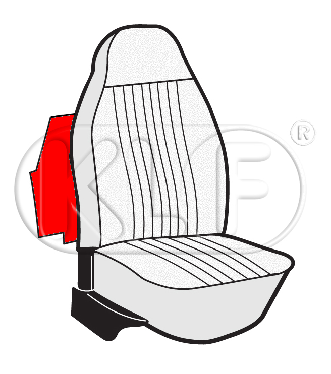 Schutzplatten für Sitzlehne, Paar, Bj. 08/72 - 07/76