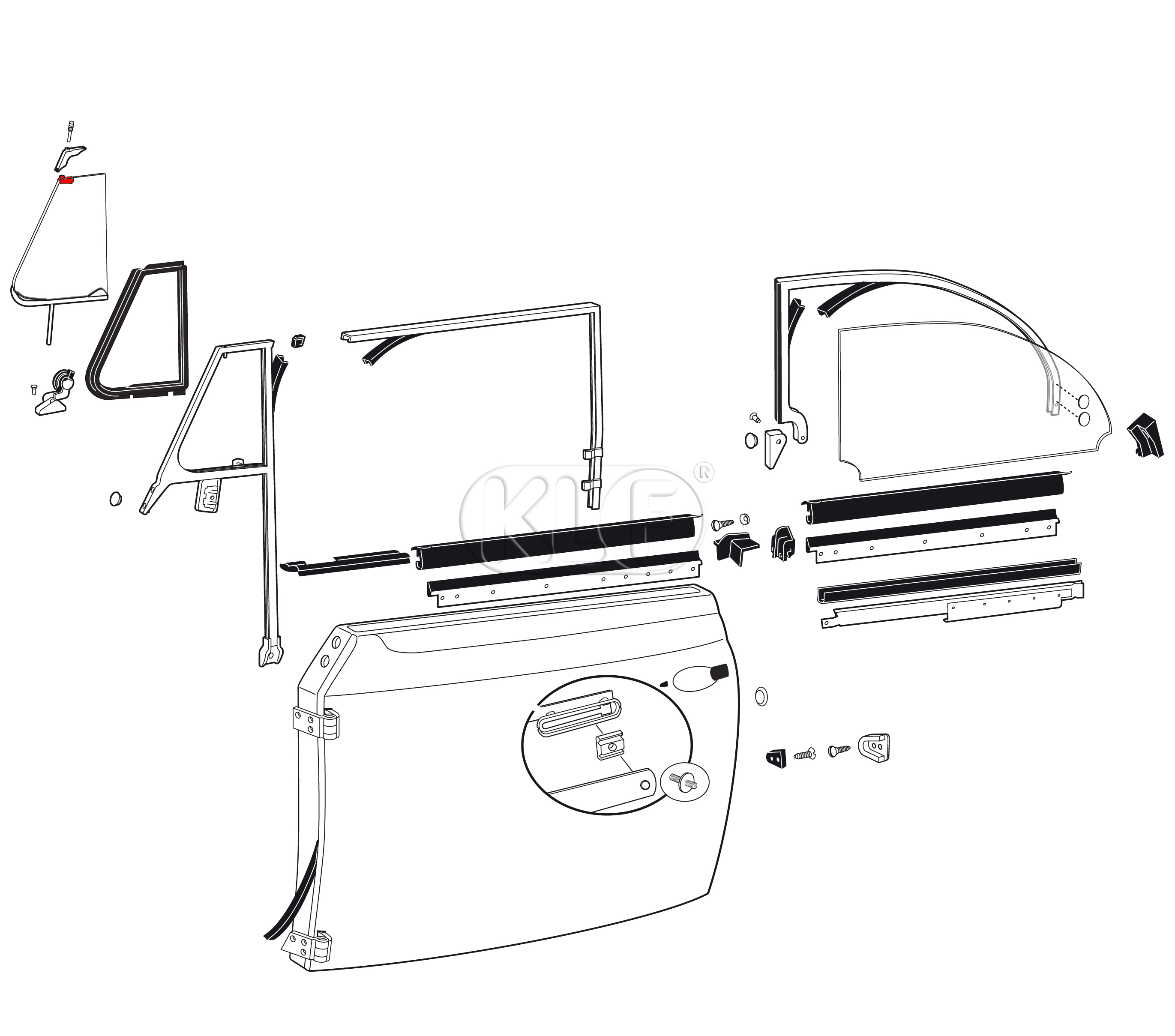 Pivots for Vent Window with Pins, pair, year 8/72 on