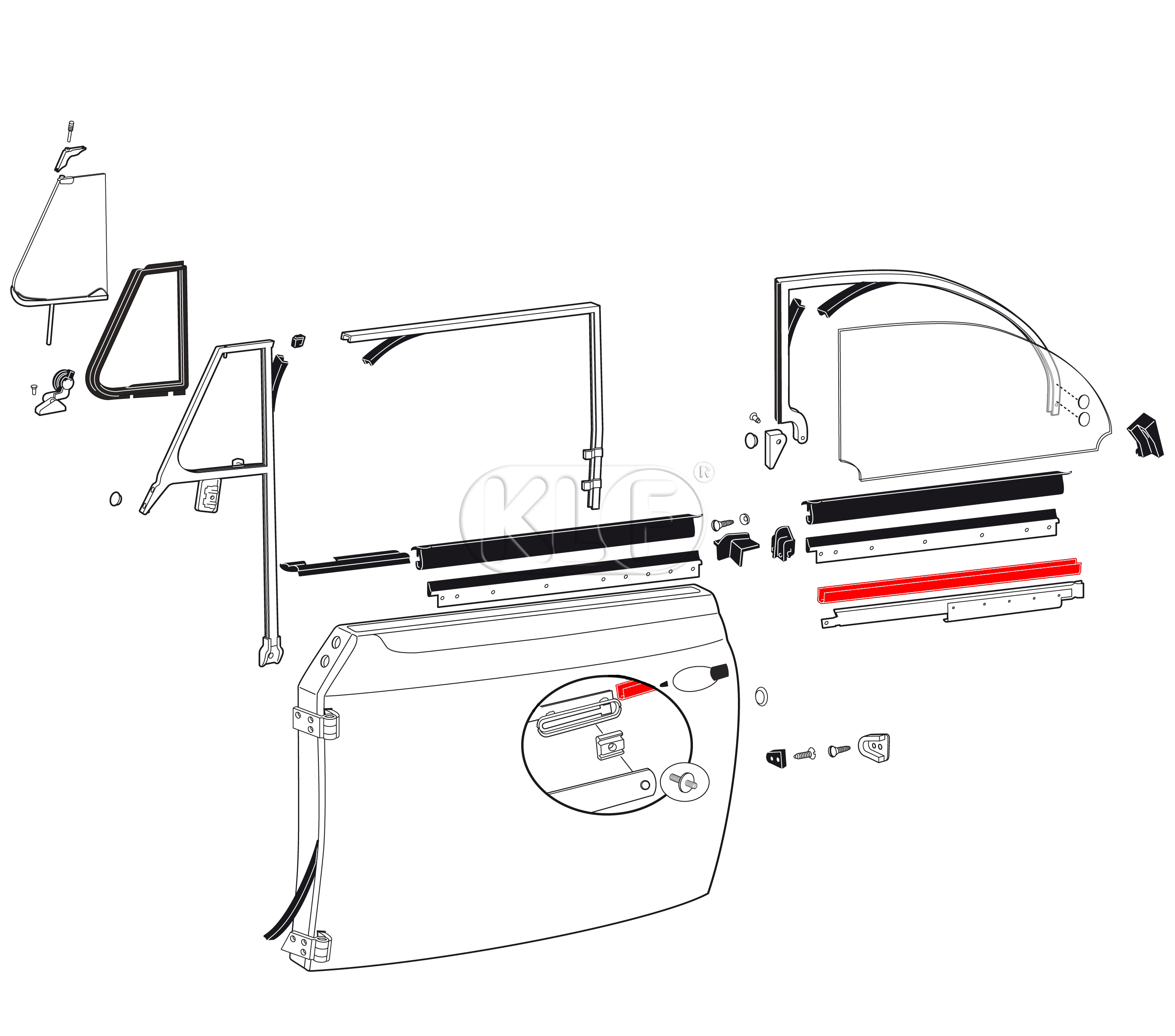 Seal for Window Lifter Channel