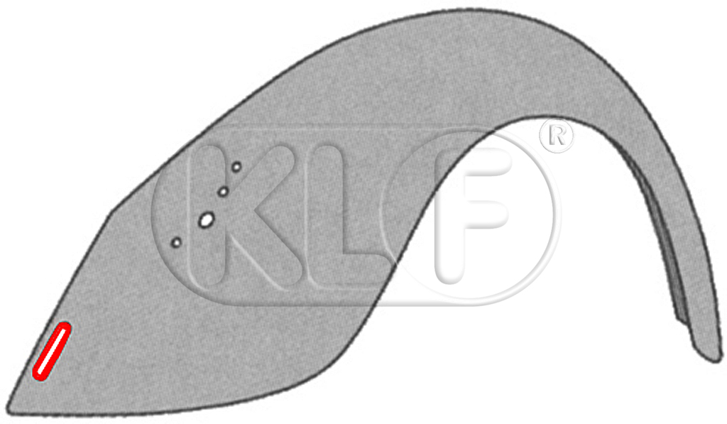 Bumper Bracket Seal, front and rear, not 1302/1303 front, year 8/67-7/74