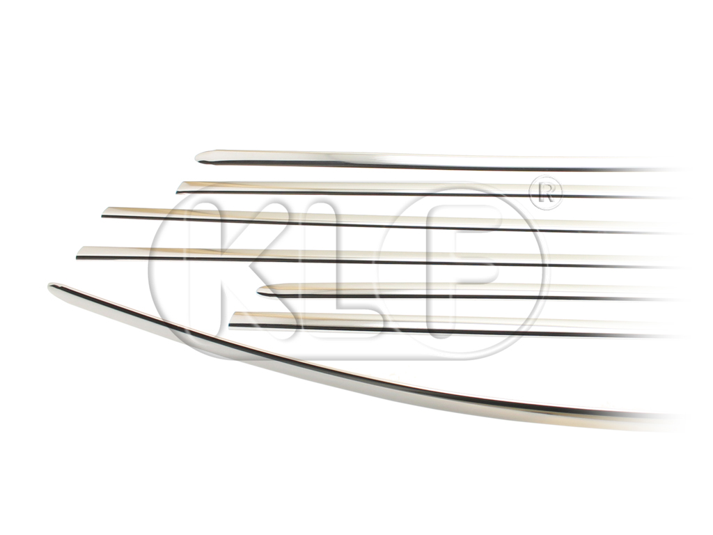 Zierleistensatz, 7 Stück,  Aluminium poliert, Bj. 08/52 - 10/62