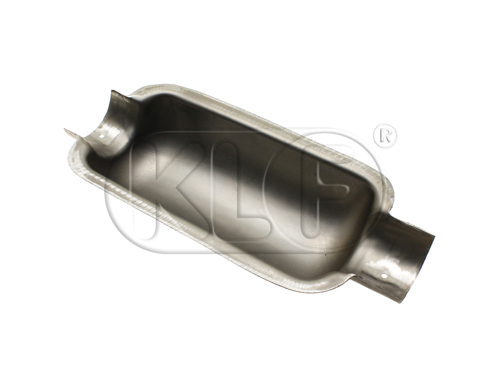 Heater channel muffler half, fits left and right, year thru 07/55