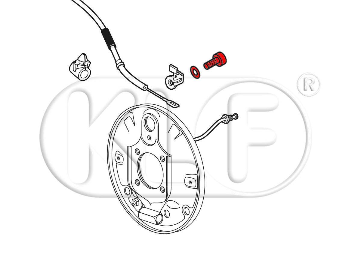 Anbausatz für Halter Handbremsseil, ab Bj. 10/57