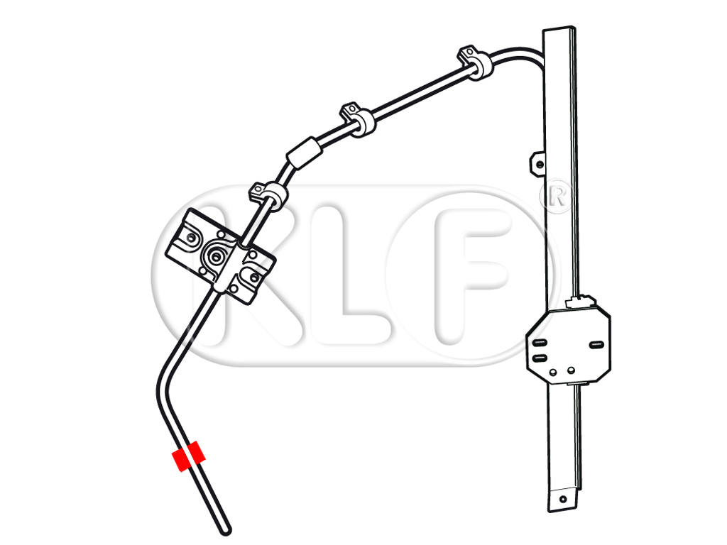 Window regulator rubber buffer, sedan, year 08/64 - 04/68