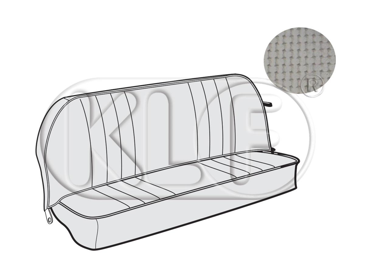 Sitzbezüge hinten, Korbmuster, grau, Satz, Limousine Bj. 08/64 -07/73