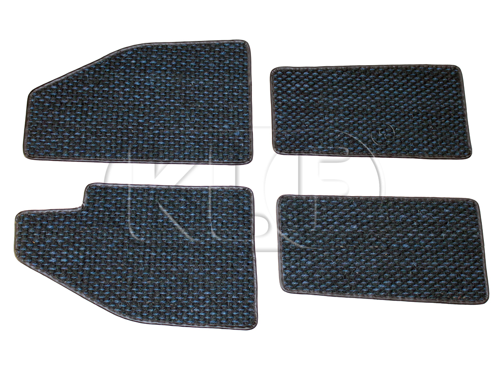 Coco Mats, set of 4, year 8/57-7/59 blue/black
