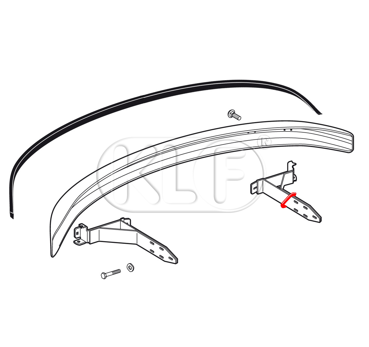 Bumper Bracket Seal, front and rear, not 1302/1303 front, year 8/67-7/74