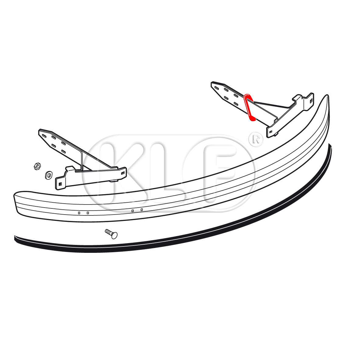 Bumper Bracket Seal, front and rear, not 1302/1303 front, year 8/67-7/74