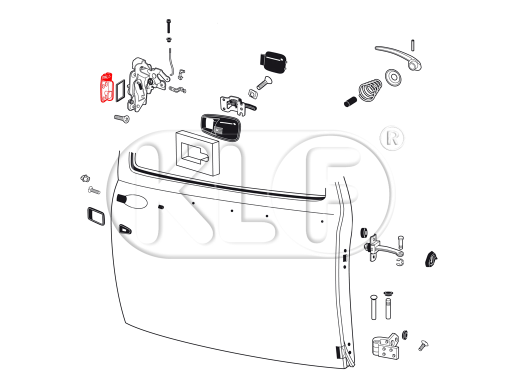 Door Striker Plate, right, Top Quality, year 08/71 on 