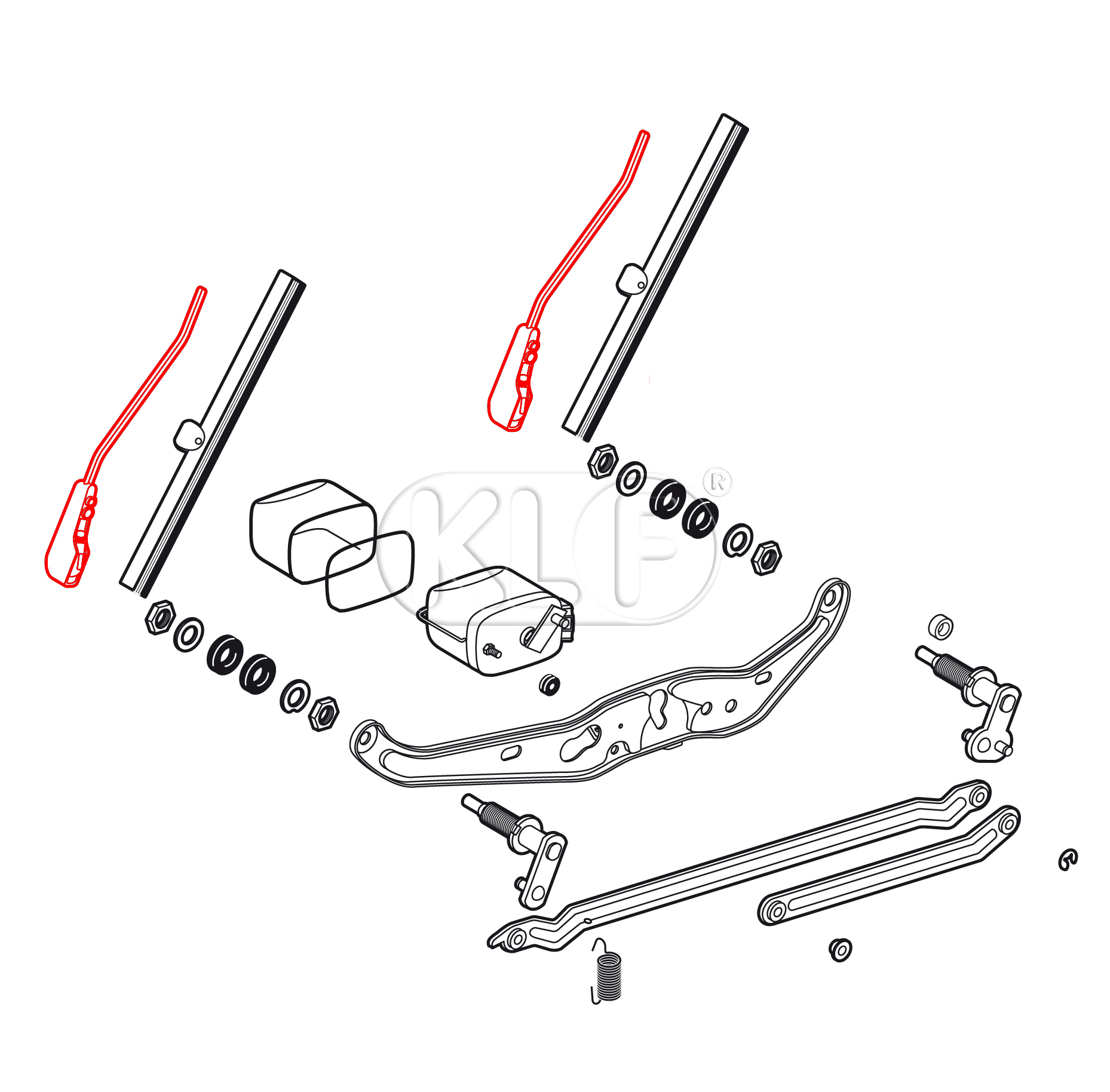 Wiper Arm, year 8/57-7/64