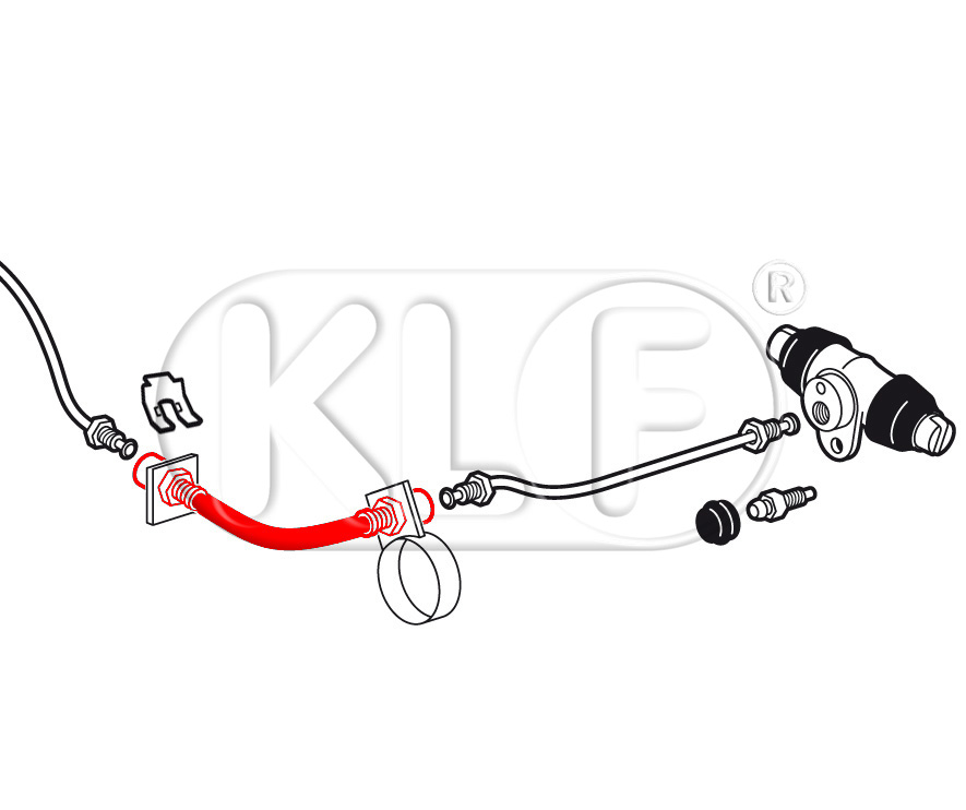 Brake Hose rear, swing axle