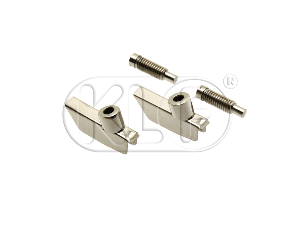 Pivots for Vent Window with Pins, pair, year 8/72 on