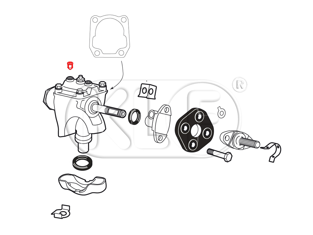 Stopfen für Lenkgetriebe, ab Bj. 08/61