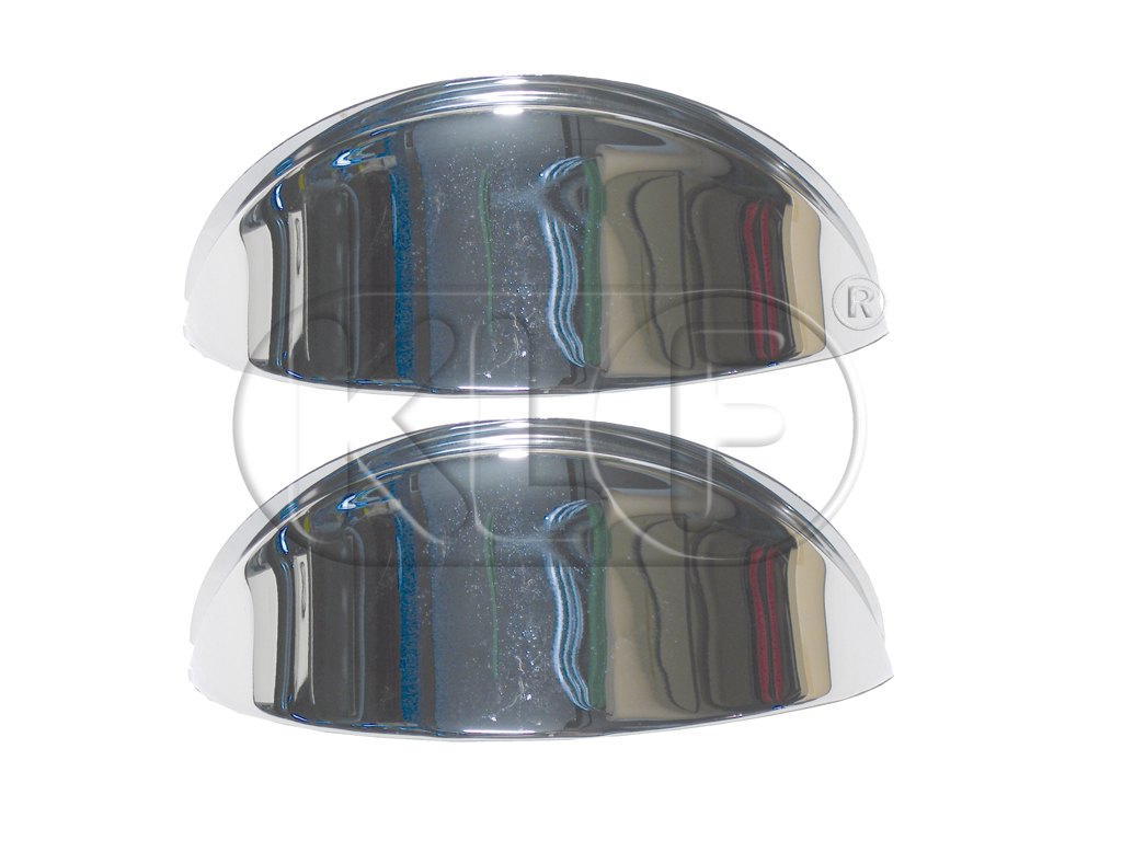 Headlight Eyebrows chrome, pair, year thru 7/67