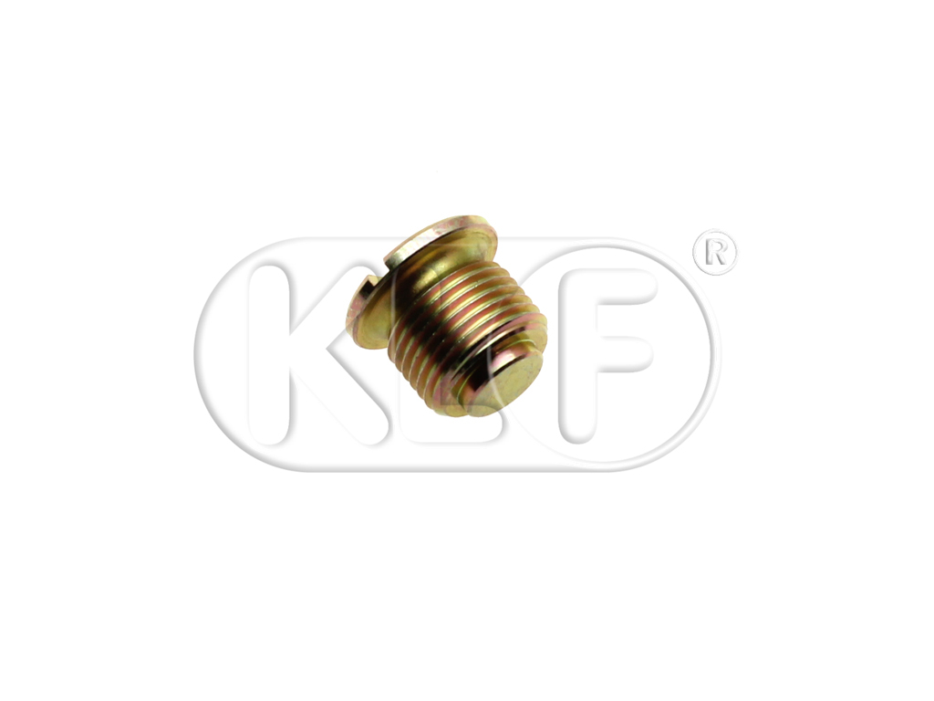 Plug screw for oil piston