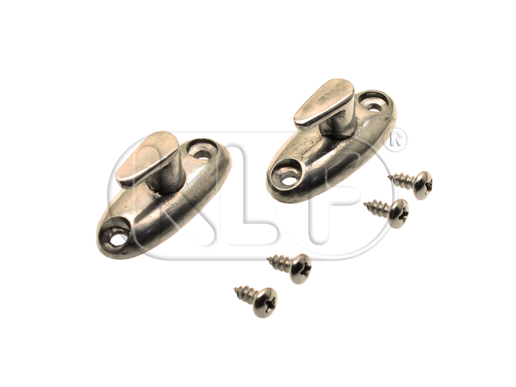 Seat Belt Hook, stainless steel, pair