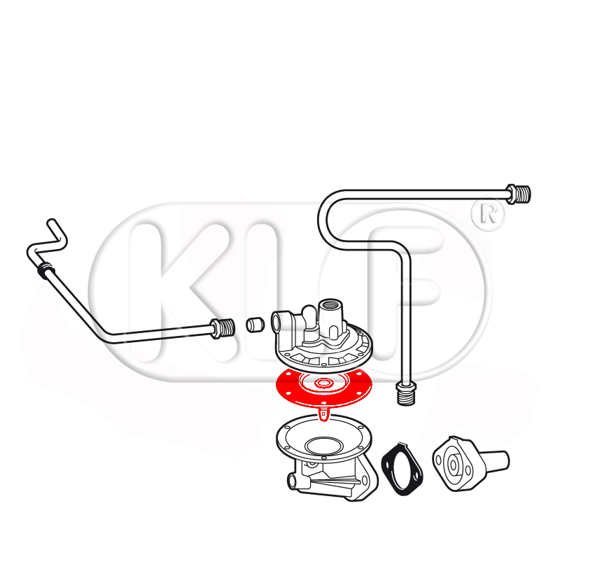 Fuel Pump Diaphragm, 18-22 kW (25-30PS)