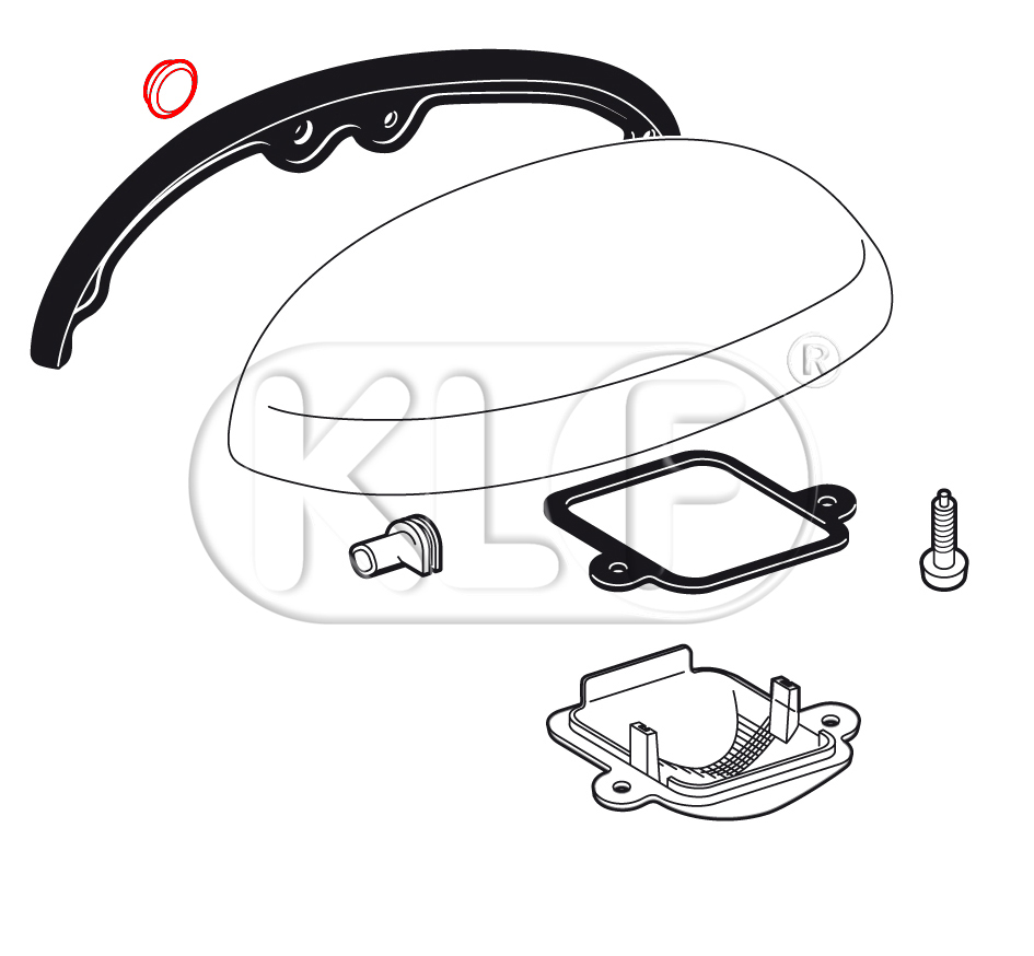 Plug to cover adjusting hole convertible door and for area behind the license plate housing, year 08/63 - 07/73