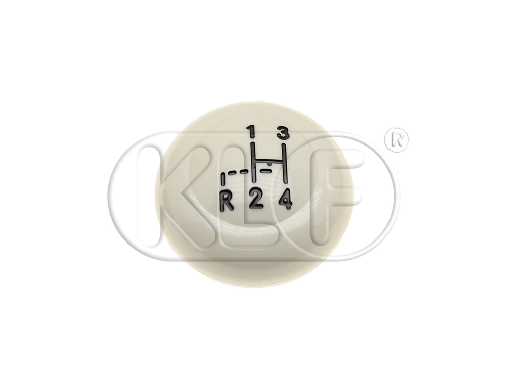 117576-S_1 Schalthebelknopf, grau, 7mm Gewinde, Schaltschema, Bj. 08/60 - 07/67